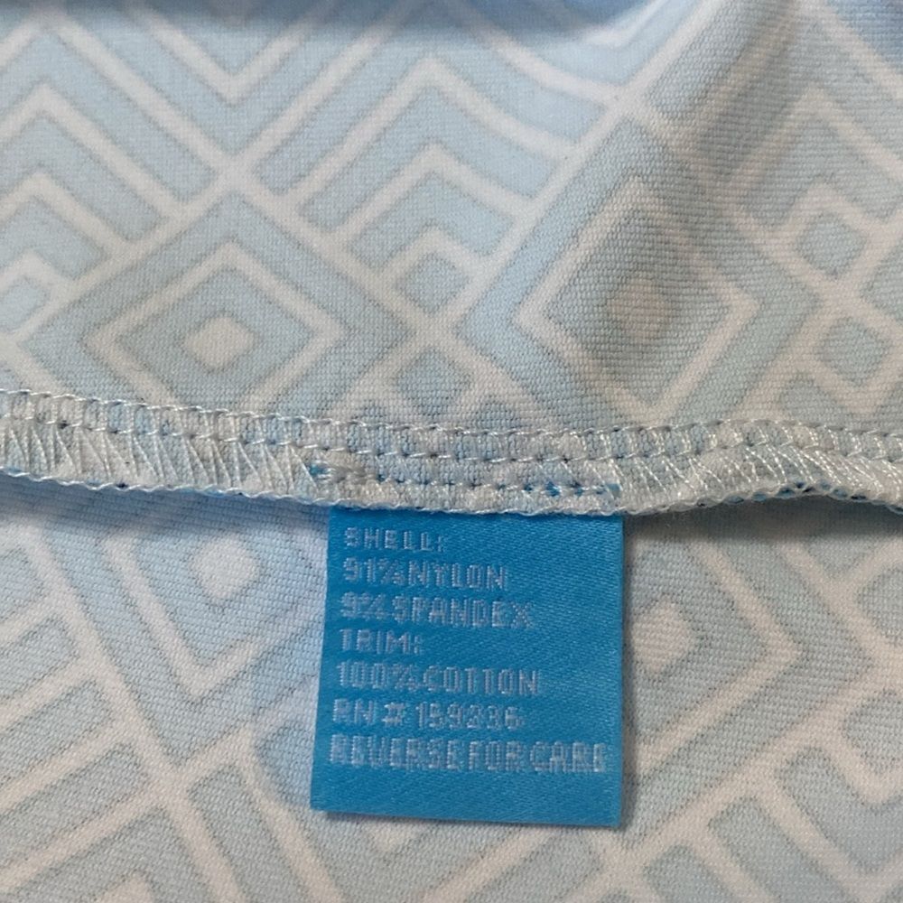 J. McLaughlin Ginny Dress Neo Diamond Quilt Crochet Sleeveless Blue Size Large - Picture 12 of 12